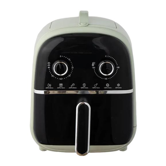 Double-knob mechanical control visual square air fryer: the perfect combination of simple operation and healthy cooking